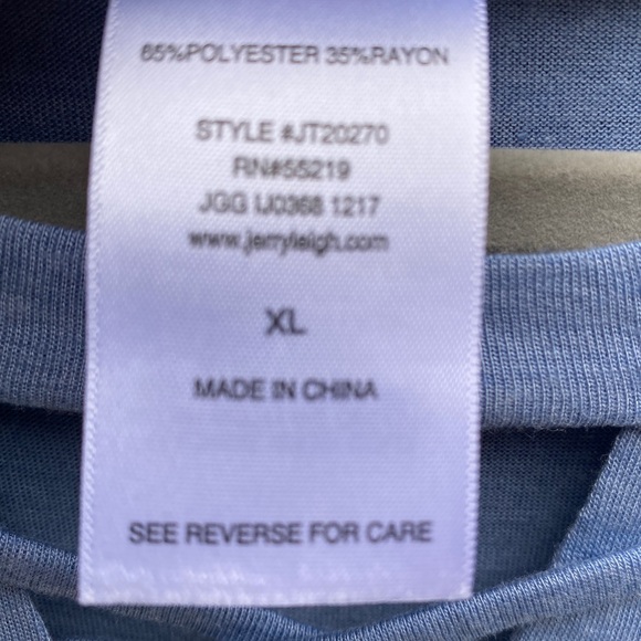 Vintage Concert Tees Blue Woodstock Short Sleeve Tee Shirt with Lace Up Detail - Picture 6 of 8